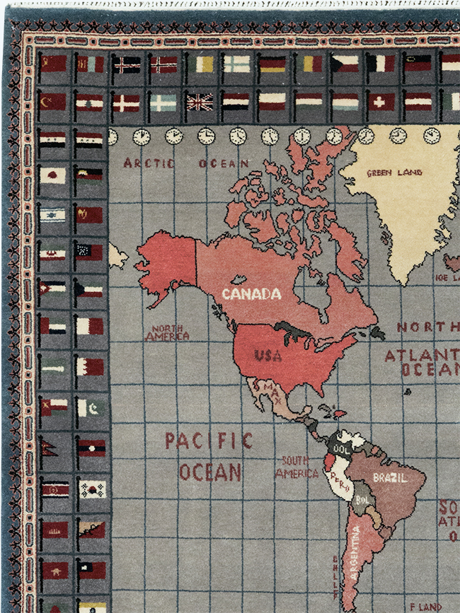 Modern Afghan Pictorial Map Rug, No.33059 - Gss