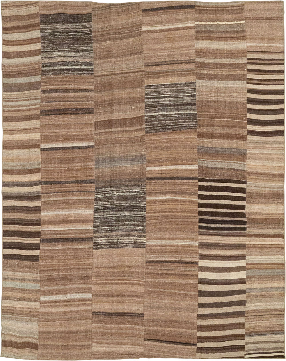 Vintage Turkish Flatweave Kilim Room Size Carpet, No.33067 - Gss