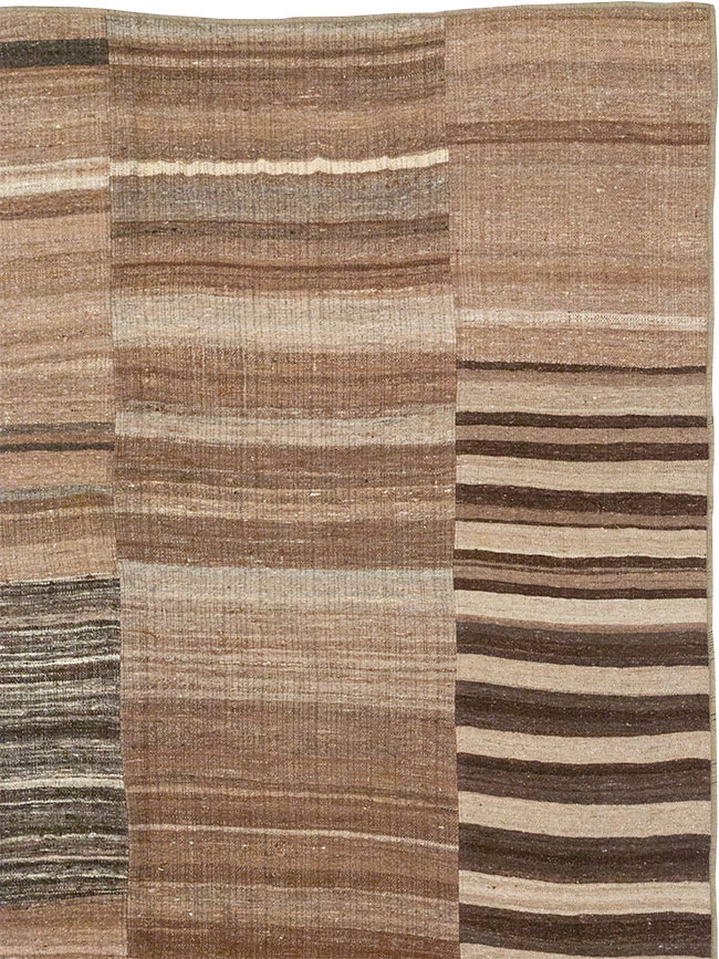 Vintage Turkish Flatweave Kilim Room Size Carpet, No.33067 - Gss