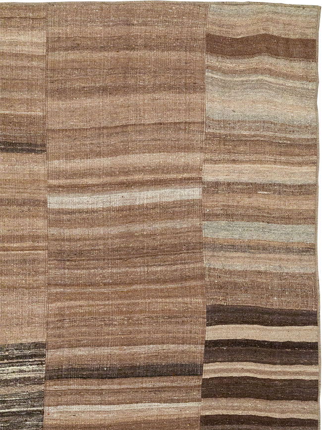 Vintage Turkish Flatweave Kilim Room Size Carpet, No.33067 - Gss