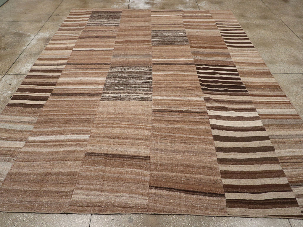 Vintage Turkish Flatweave Kilim Room Size Carpet, No.33067 - Gss