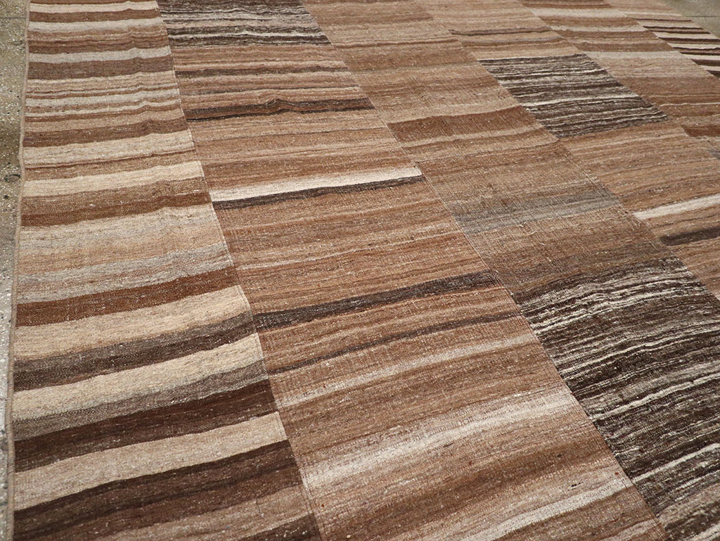 Vintage Turkish Flatweave Kilim Room Size Carpet, No.33067 - Gss