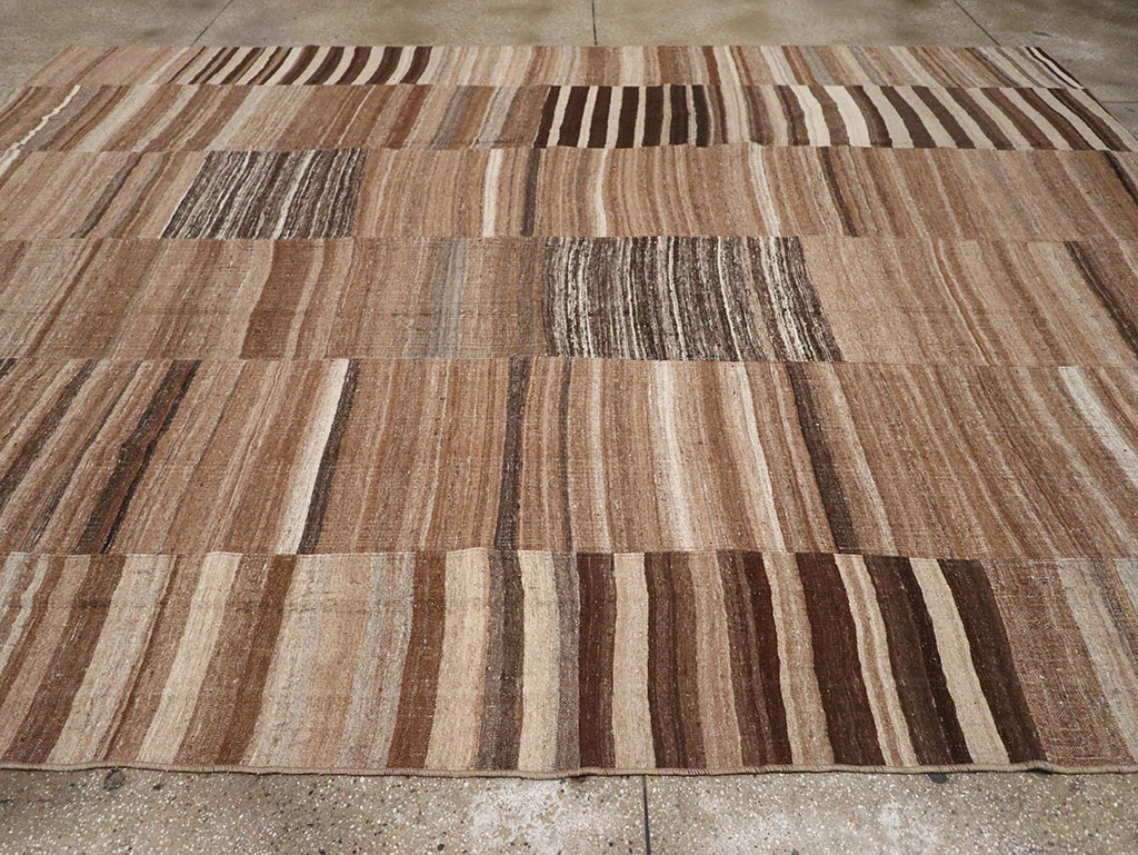 Vintage Turkish Flatweave Kilim Room Size Carpet, No.33067 - Gss