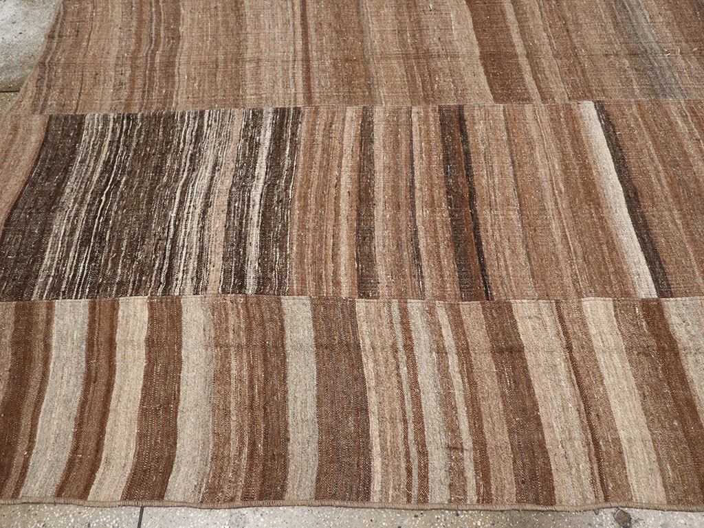 Vintage Turkish Flatweave Kilim Room Size Carpet, No.33067 - Gss