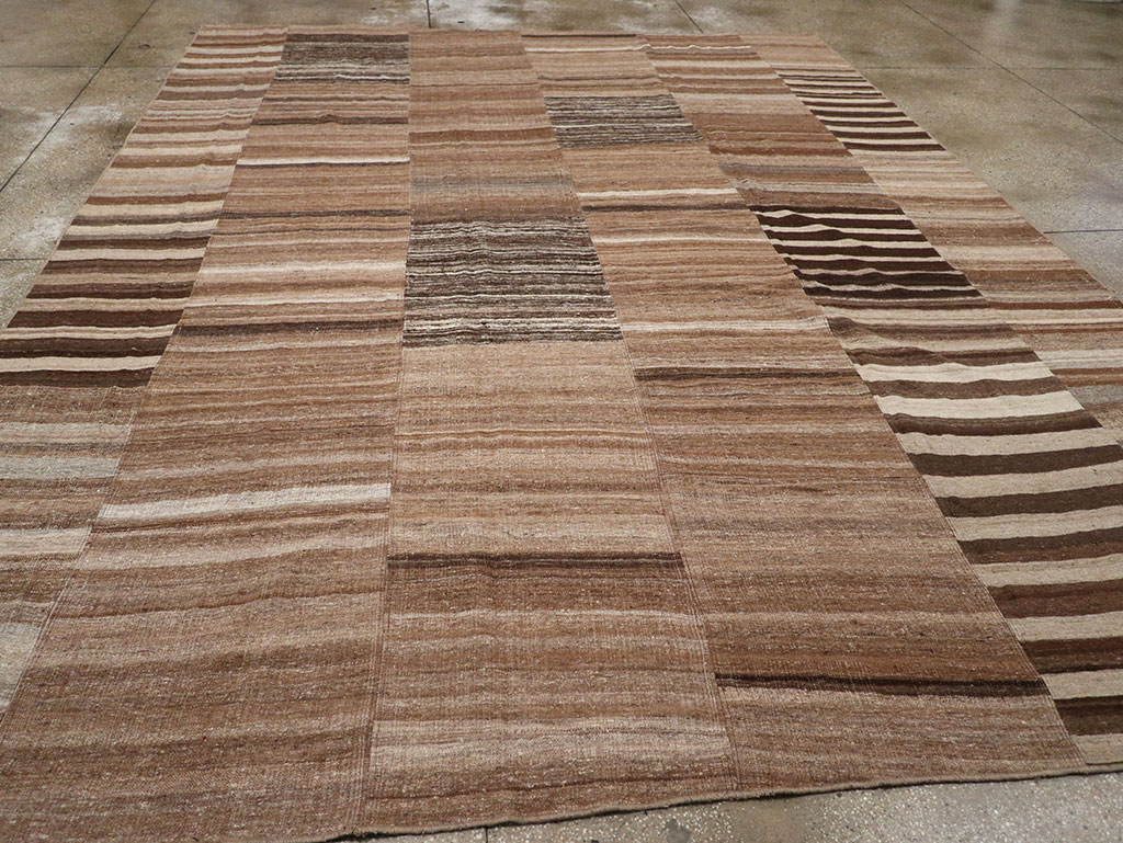 Vintage Turkish Flatweave Kilim Room Size Carpet, No.33067 - Gss