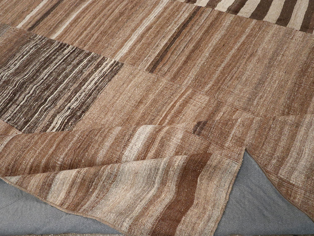 Vintage Turkish Flatweave Kilim Room Size Carpet, No.33067 - Gss