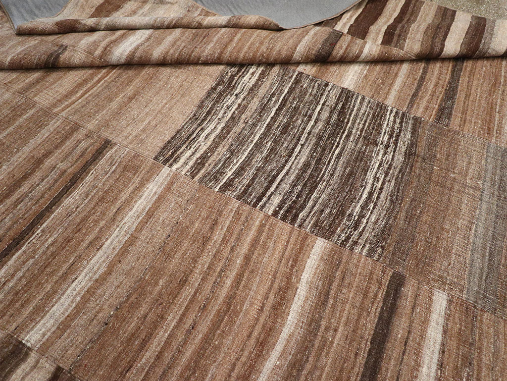 Vintage Turkish Flatweave Kilim Room Size Carpet, No.33067 - Gss