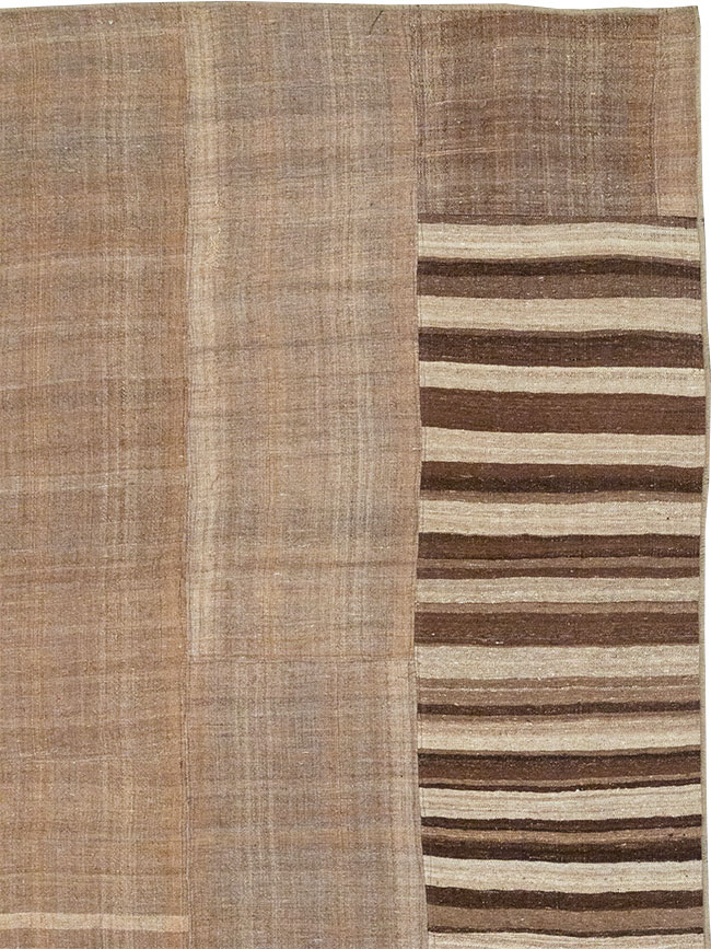 Vintage Turkish Flatweave Kilim Room Size Carpet, No.33068 - Gss