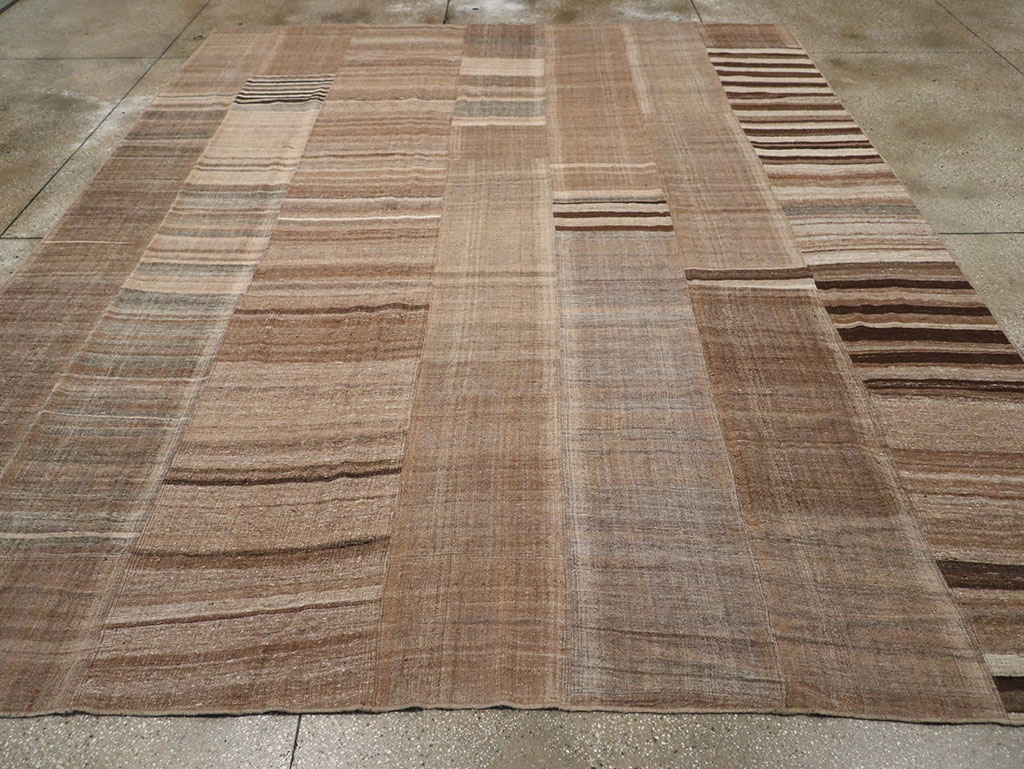 Vintage Turkish Flatweave Kilim Room Size Carpet, No.33068 - Gss