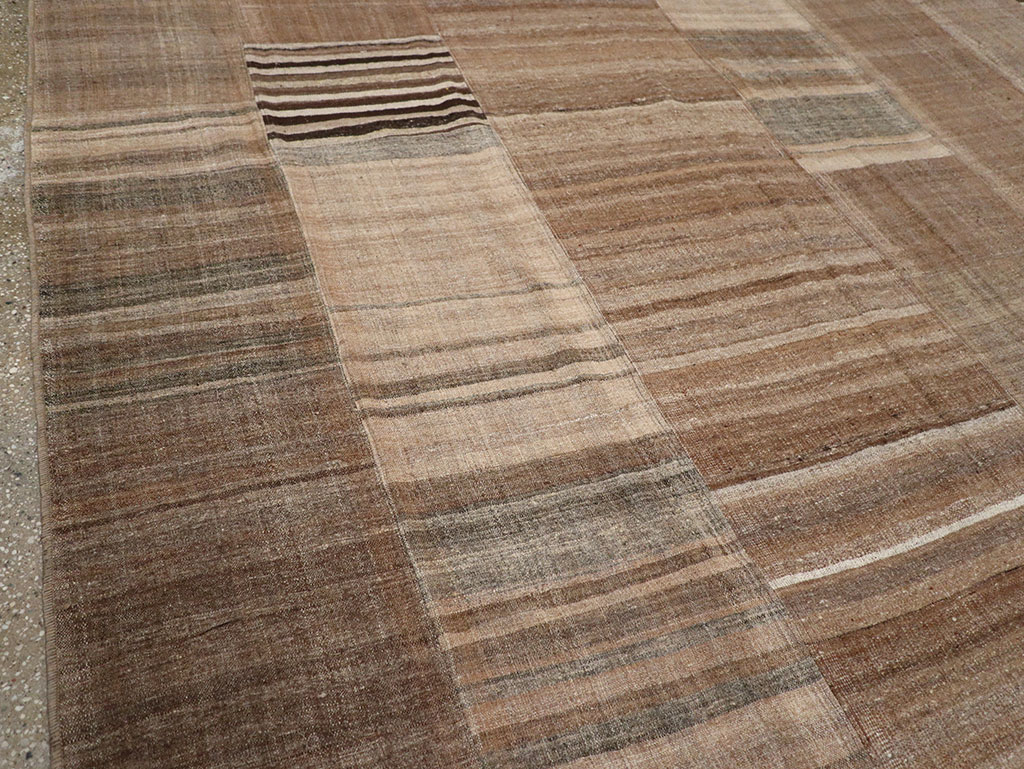 Vintage Turkish Flatweave Kilim Room Size Carpet, No.33068 - Gss