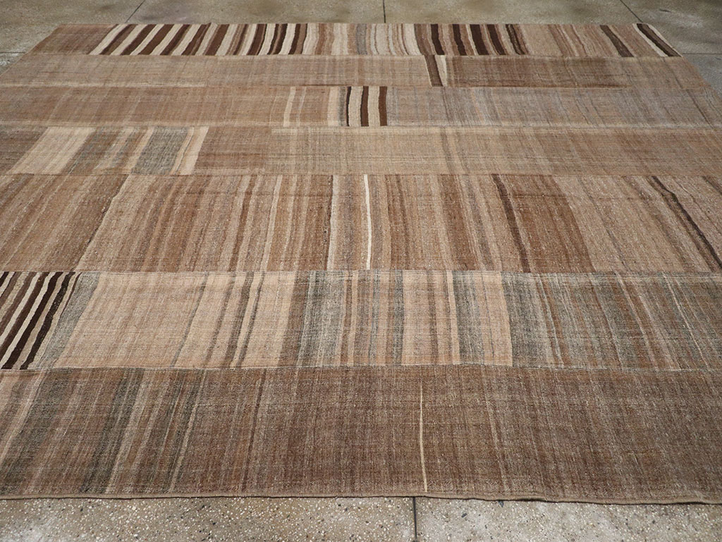 Vintage Turkish Flatweave Kilim Room Size Carpet, No.33068 - Gss