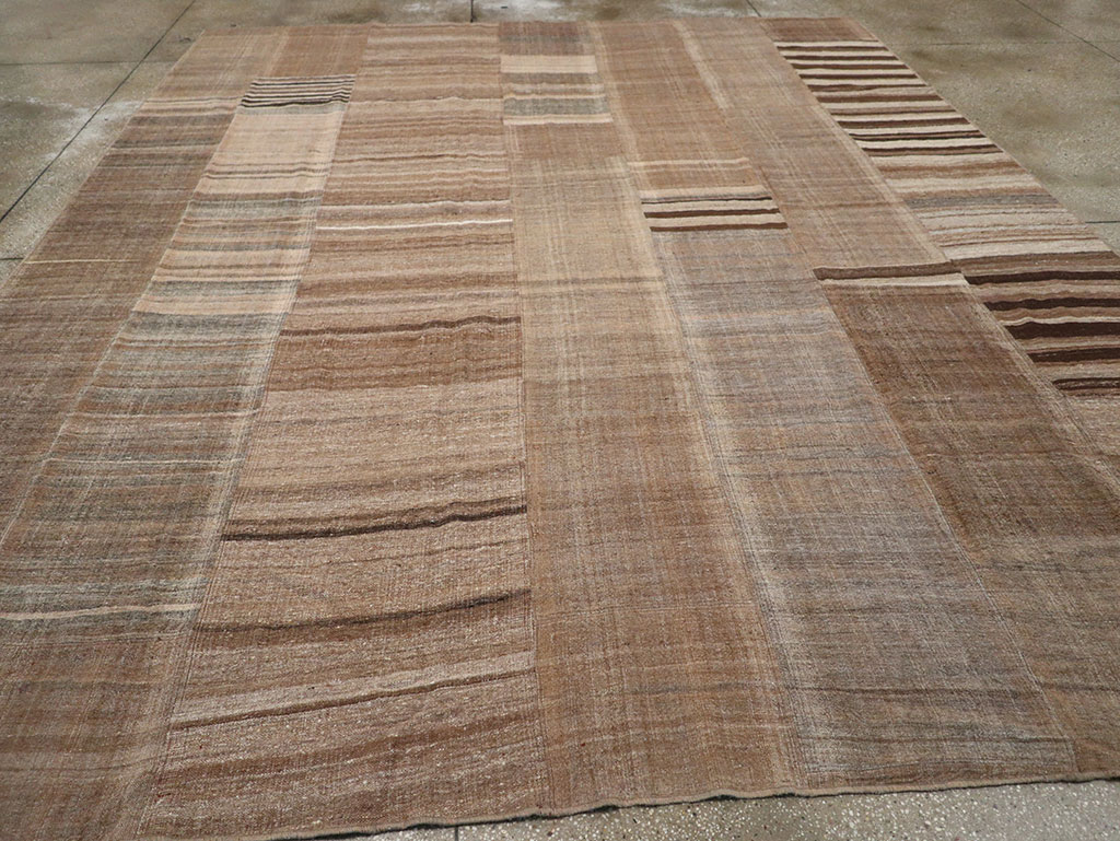 Vintage Turkish Flatweave Kilim Room Size Carpet, No.33068 - Gss