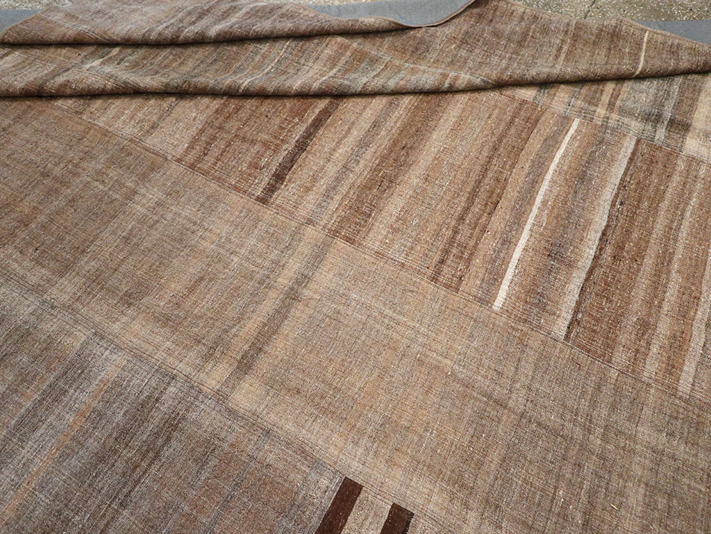 Vintage Turkish Flatweave Kilim Room Size Carpet, No.33068 - Gss