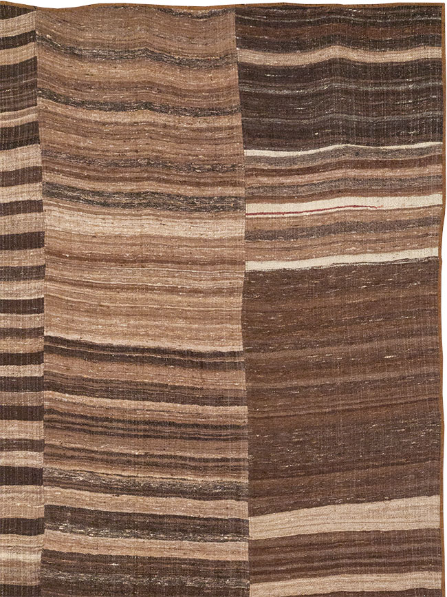 Vintage Turkish Flatweave Kilim Room Size Carpet, No.33069 - Gss