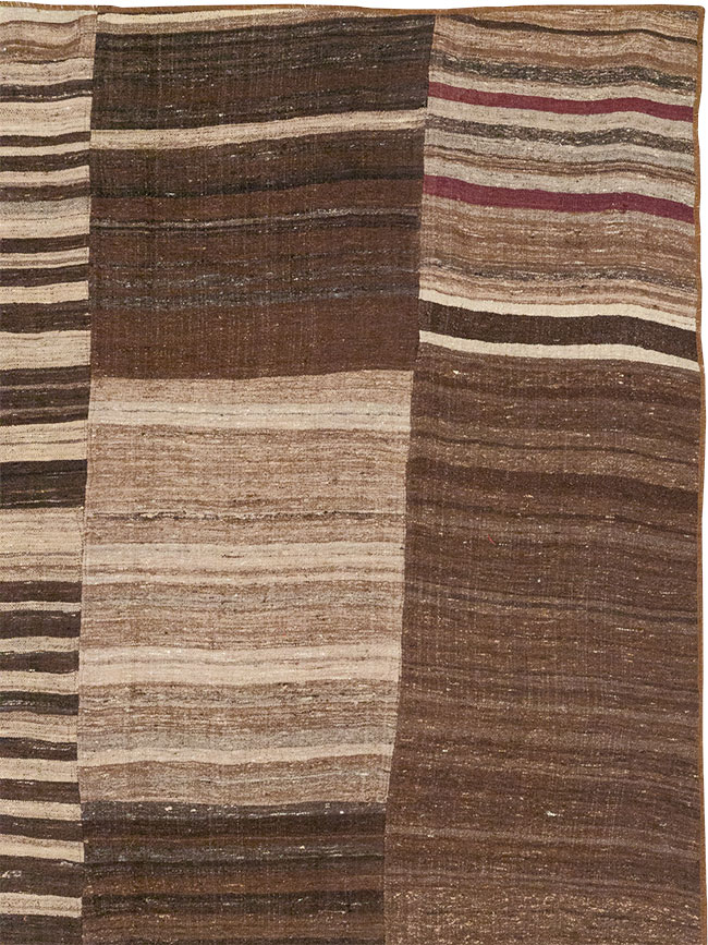 Vintage Turkish Flatweave Kilim Room Size Carpet, No.33069 - Gss