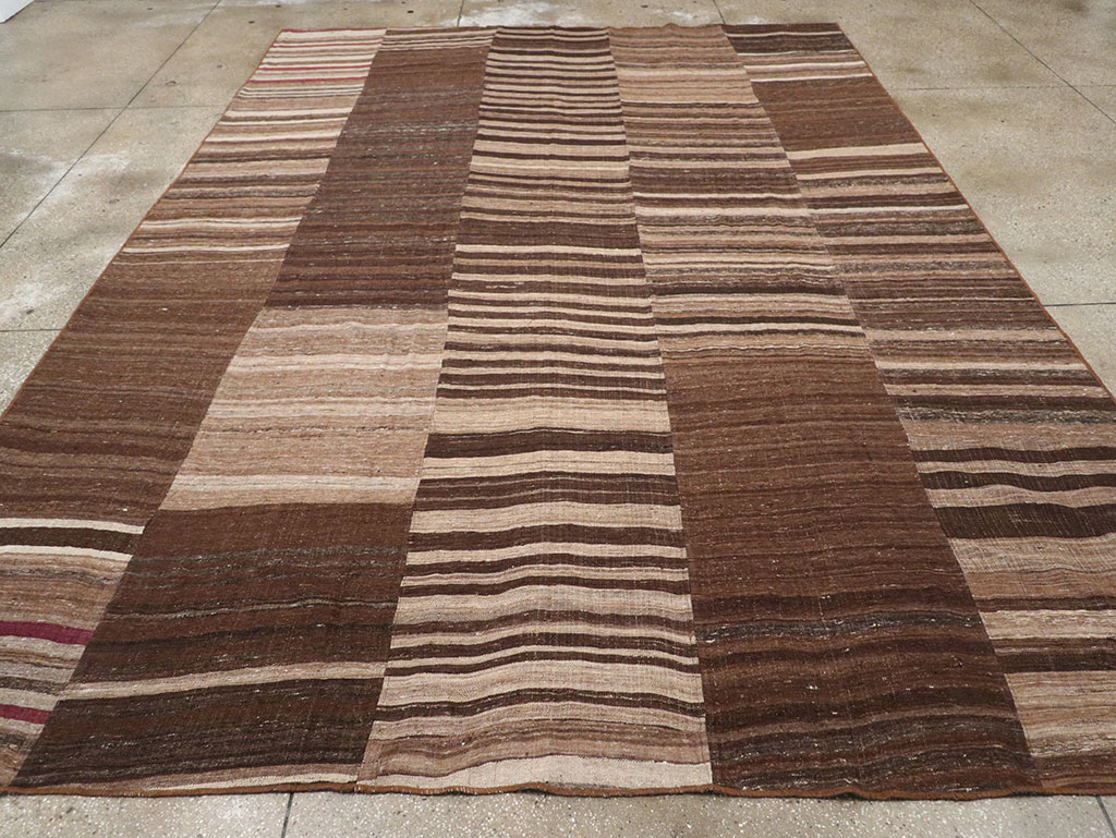 Vintage Turkish Flatweave Kilim Room Size Carpet, No.33069 - Gss
