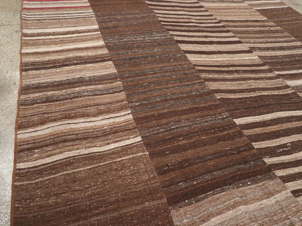 Vintage Turkish Flatweave Kilim Room Size Carpet, No.33069 - Gss