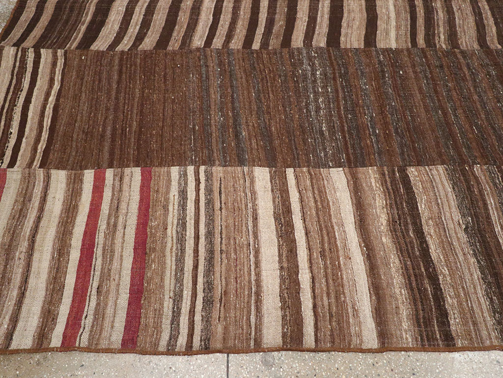 Vintage Turkish Flatweave Kilim Room Size Carpet, No.33069 - Gss