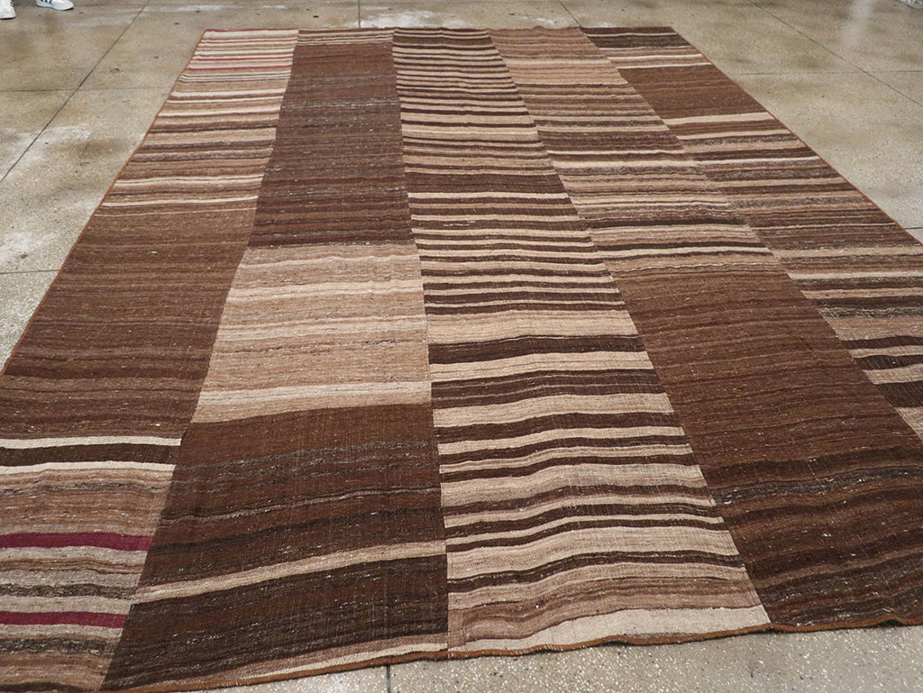 Vintage Turkish Flatweave Kilim Room Size Carpet, No.33069 - Gss