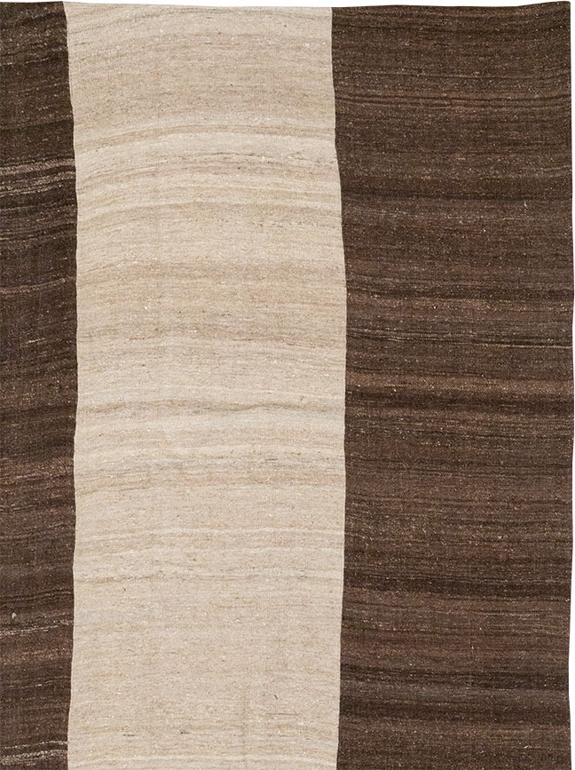 Vintage Turkish Flatweave Kilim Room Size Carpet, No.33070 - Gss