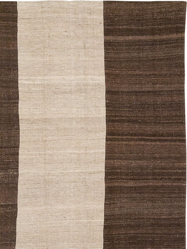 Vintage Turkish Flatweave Kilim Room Size Carpet, No.33070 - Gss