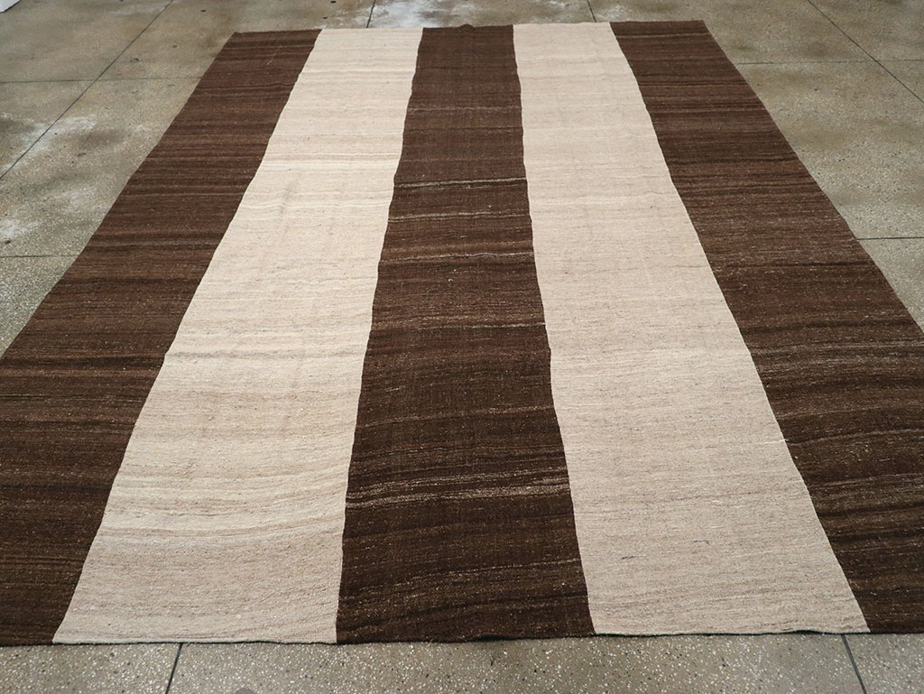 Vintage Turkish Flatweave Kilim Room Size Carpet, No.33070 - Gss