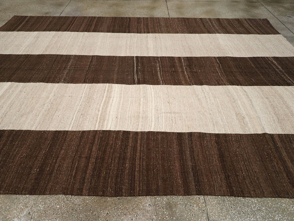 Vintage Turkish Flatweave Kilim Room Size Carpet, No.33070 - Gss