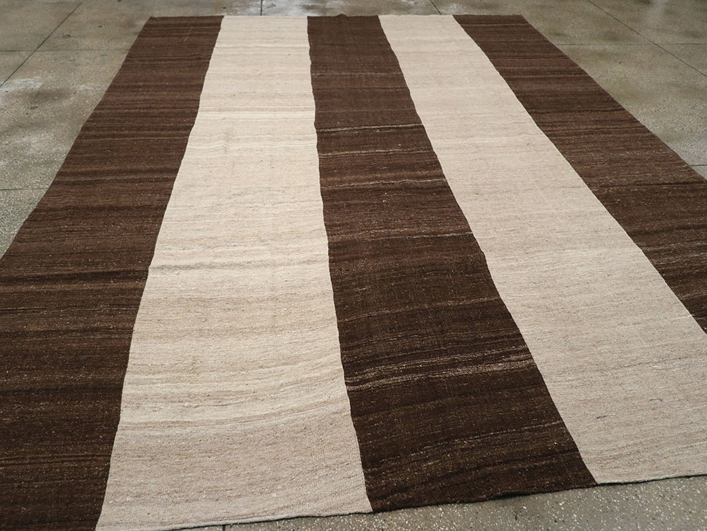 Vintage Turkish Flatweave Kilim Room Size Carpet, No.33070 - Gss