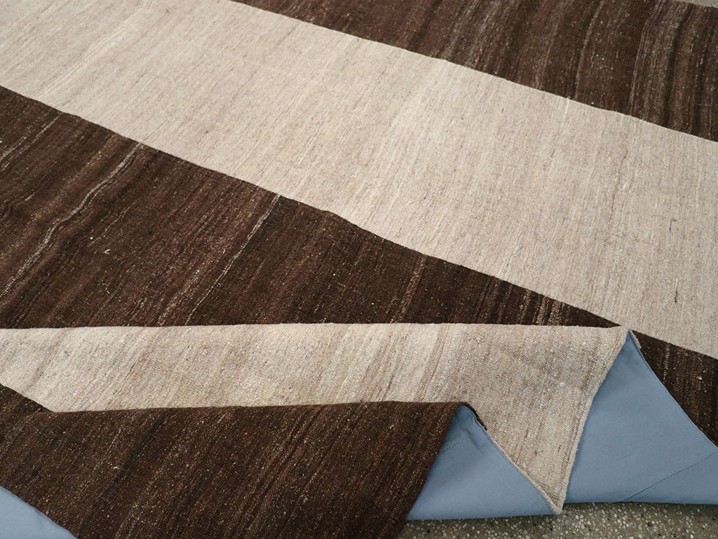 Vintage Turkish Flatweave Kilim Room Size Carpet, No.33070 - Gss