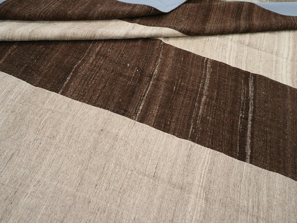 Vintage Turkish Flatweave Kilim Room Size Carpet, No.33070 - Gss