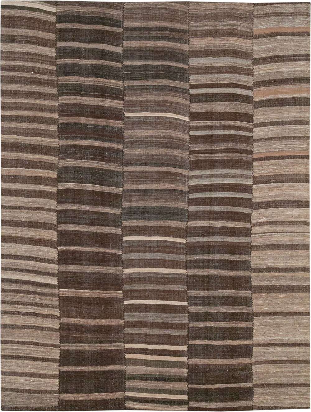 Vintage Turkish Flatweave Kilim Room Size Carpet, No.33071 - Gss