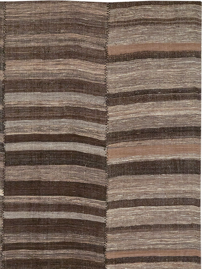 Vintage Turkish Flatweave Kilim Room Size Carpet, No.33071 - Gss