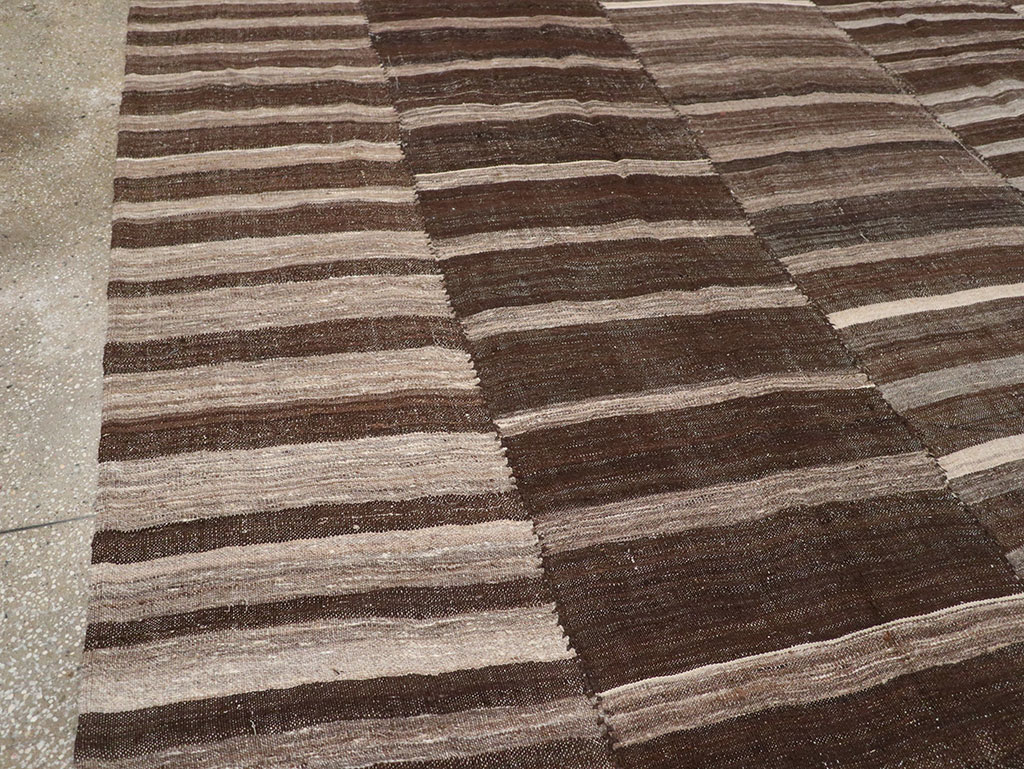 Vintage Turkish Flatweave Kilim Room Size Carpet, No.33071 - Gss