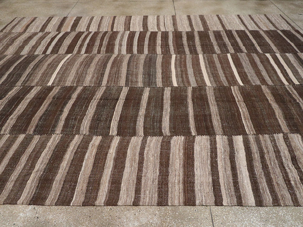 Vintage Turkish Flatweave Kilim Room Size Carpet, No.33071 - Gss