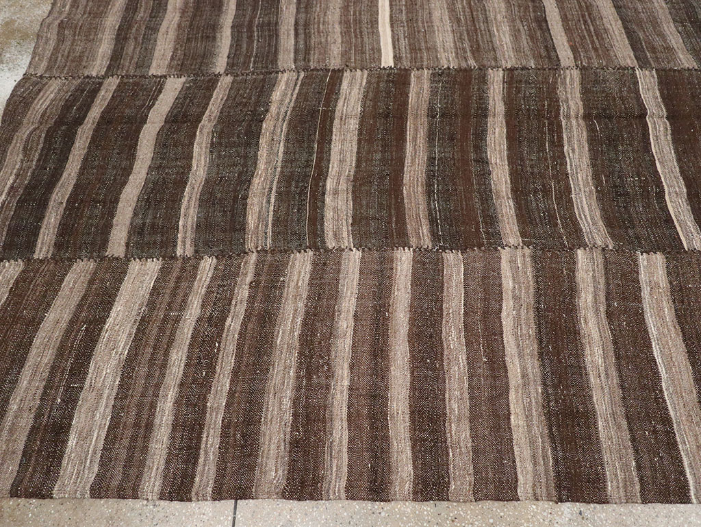 Vintage Turkish Flatweave Kilim Room Size Carpet, No.33071 - Gss