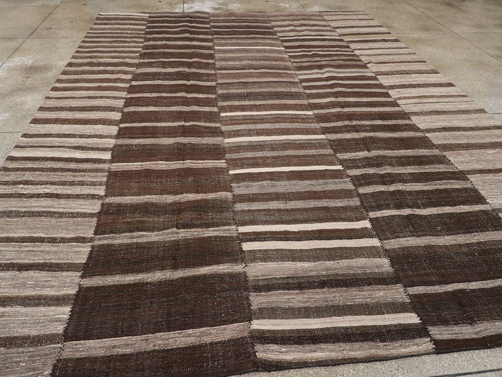Vintage Turkish Flatweave Kilim Room Size Carpet, No.33071 - Gss