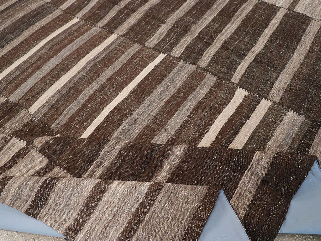 Vintage Turkish Flatweave Kilim Room Size Carpet, No.33071 - Gss