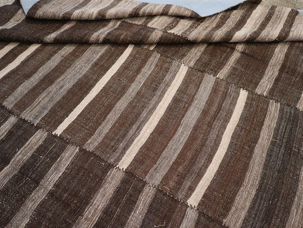 Vintage Turkish Flatweave Kilim Room Size Carpet, No.33071 - Gss