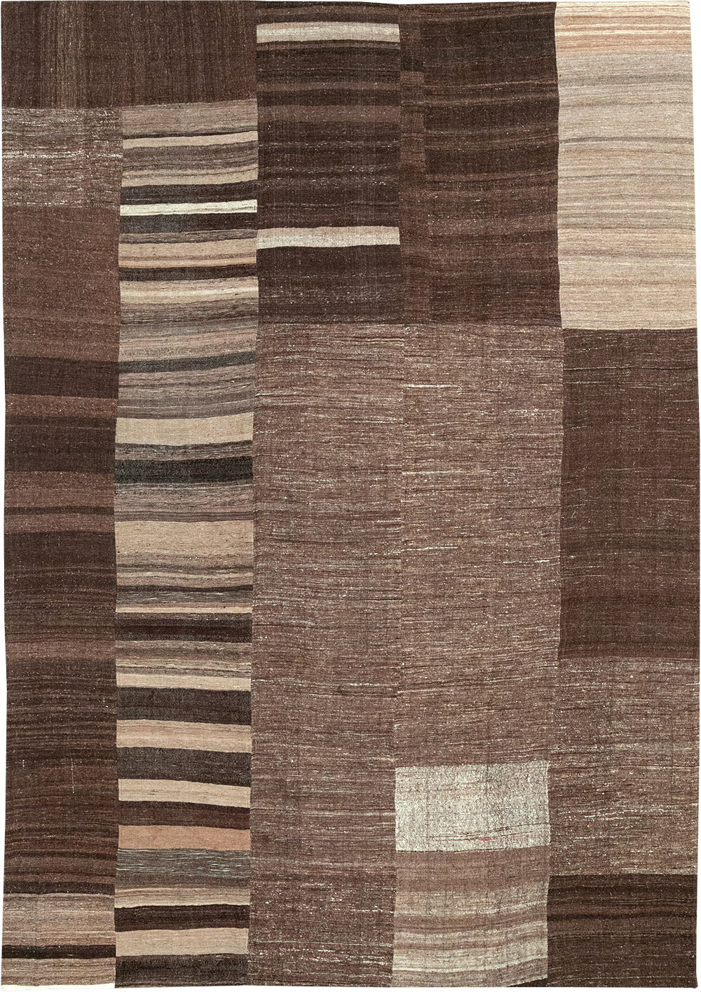 Vintage Turkish Flatweave Kilim Room Size Carpet, No.33072 - Gss