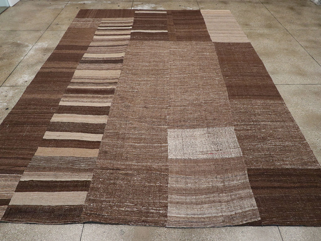 Vintage Turkish Flatweave Kilim Room Size Carpet, No.33072 - Gss