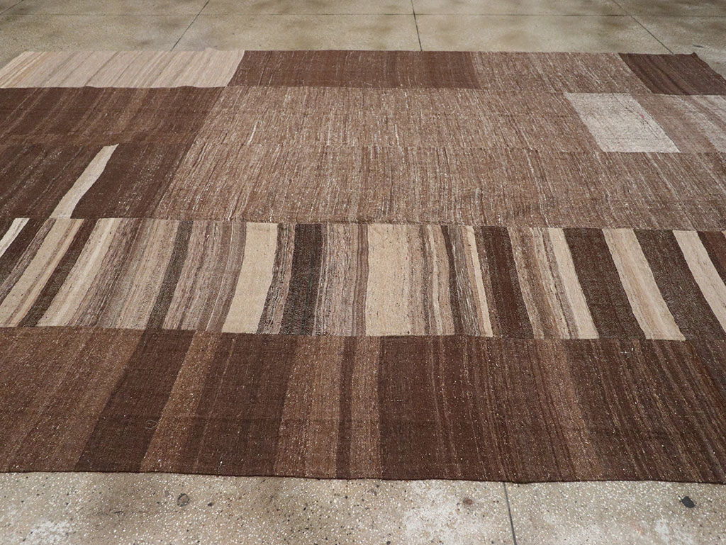 Vintage Turkish Flatweave Kilim Room Size Carpet, No.33072 - Gss