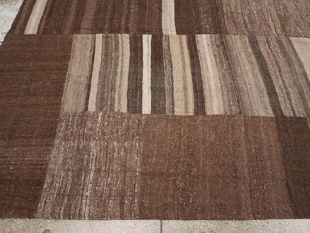 Vintage Turkish Flatweave Kilim Room Size Carpet, No.33072 - Gss