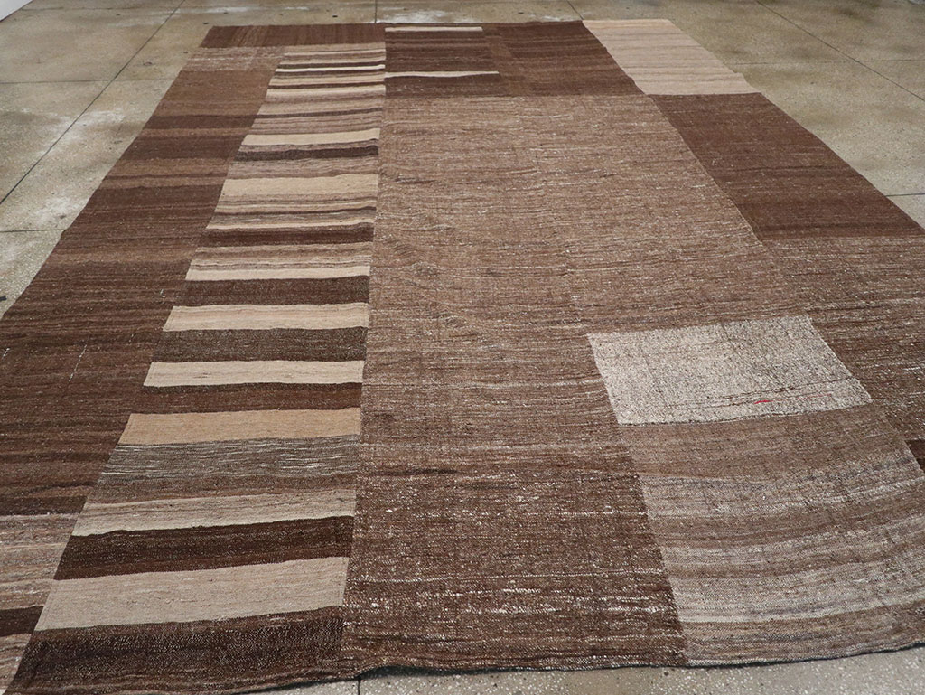 Vintage Turkish Flatweave Kilim Room Size Carpet, No.33072 - Gss