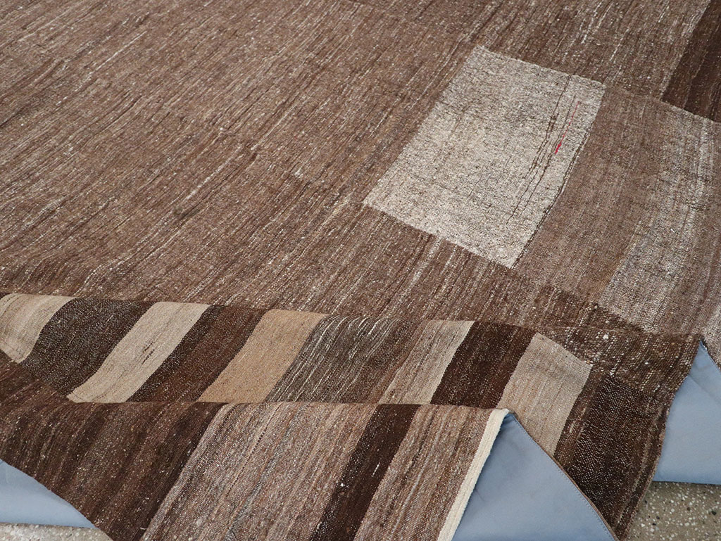 Vintage Turkish Flatweave Kilim Room Size Carpet, No.33072 - Gss