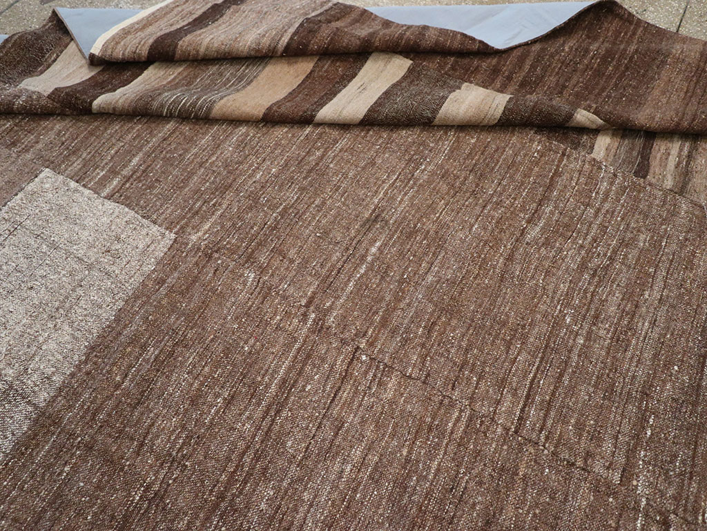 Vintage Turkish Flatweave Kilim Room Size Carpet, No.33072 - Gss