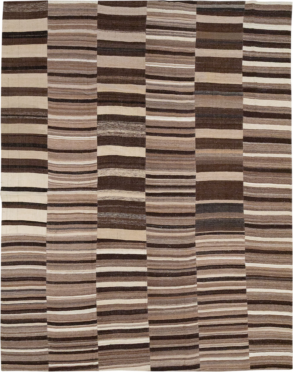 Vintage Turkish Flatweave Kilim Room Size Carpet, No.33073 - Gss