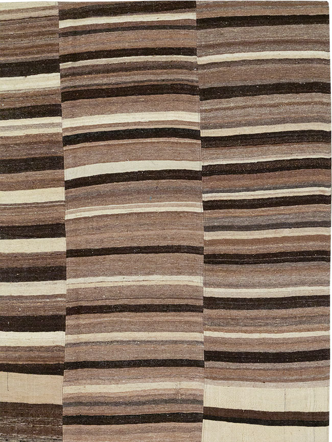 Vintage Turkish Flatweave Kilim Room Size Carpet, No.33073 - Gss