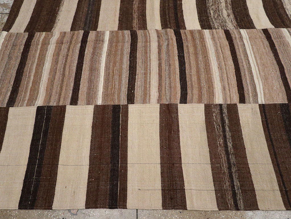 Vintage Turkish Flatweave Kilim Room Size Carpet, No.33073 - Gss