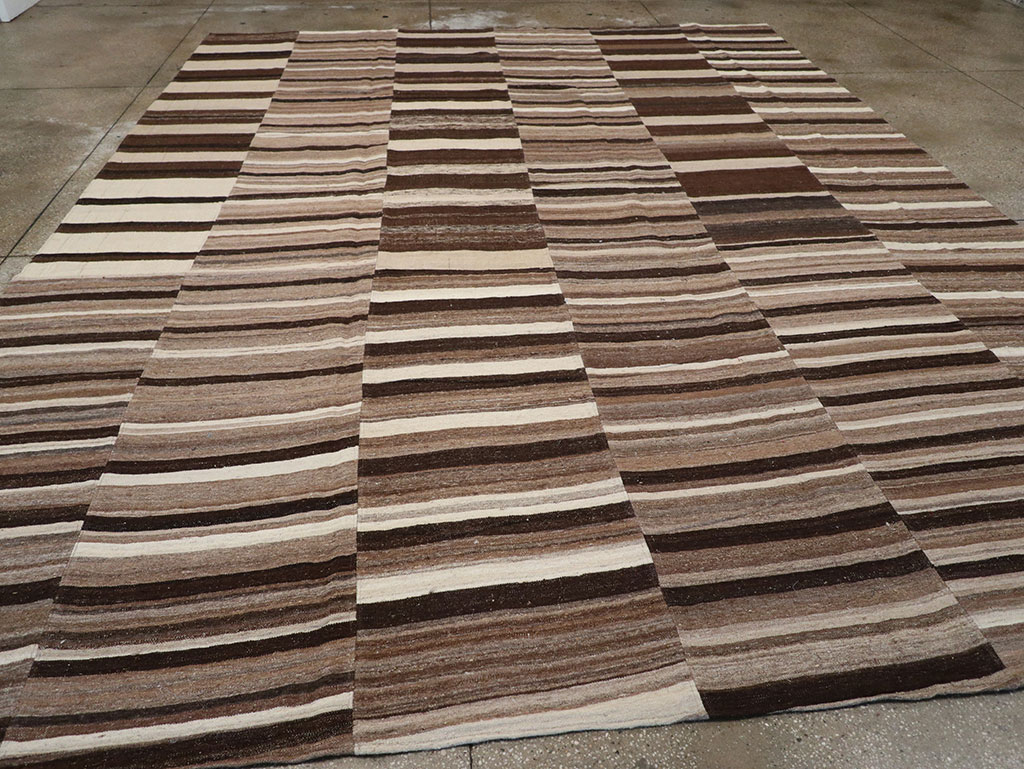 Vintage Turkish Flatweave Kilim Room Size Carpet, No.33073 - Gss