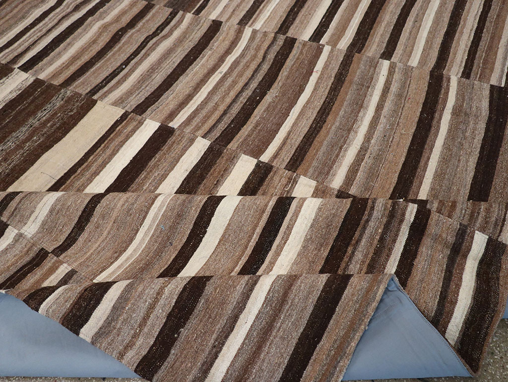 Vintage Turkish Flatweave Kilim Room Size Carpet, No.33073 - Gss